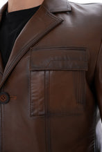 Load image into Gallery viewer, The Ravenna Brown Leather Men Jacket