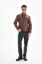 Load image into Gallery viewer, The Arezzo Brown Leather Men Jacket