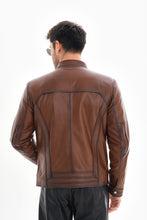 Load image into Gallery viewer, The Arezzo Brown Leather Men Jacket