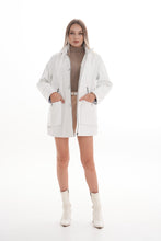Load image into Gallery viewer, The Liora White Leather Women Jacket