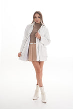 Load image into Gallery viewer, The Liora White Leather Women Jacket