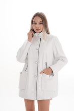 Load image into Gallery viewer, The Liora White Leather Women Jacket