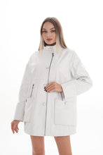Load image into Gallery viewer, The Liora White Leather Women Jacket