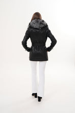 Load image into Gallery viewer, The Alessia Black Leather &amp; Fox Fur Women Jacket