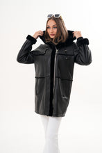 Load image into Gallery viewer, The Belluna Black Shearling Women Jacket