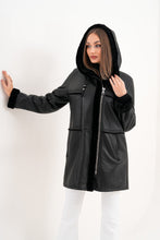Load image into Gallery viewer, The Belluna Black Shearling Women Jacket