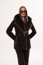 Load image into Gallery viewer, The Alessia Brown Leather &amp; Fox Fur Women Jacket