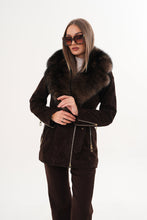 Load image into Gallery viewer, The Alessia Brown Leather &amp; Fox Fur Women Jacket