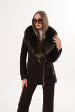 Load image into Gallery viewer, The Alessia Brown Leather &amp; Fox Fur Women Jacket