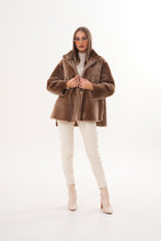Load image into Gallery viewer, The Belluna Camel Reversible Shearling Women Jacket