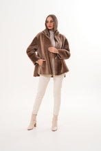 Load image into Gallery viewer, The Belluna Camel Reversible Shearling Women Jacket