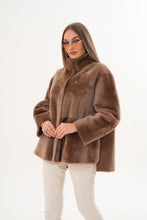 Load image into Gallery viewer, The Belluna Camel Reversible Shearling Women Jacket