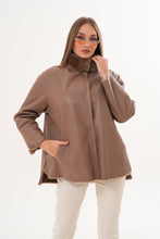 Load image into Gallery viewer, The Belluna Camel Reversible Shearling Women Jacket
