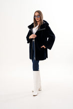 Load image into Gallery viewer, The Portofino Black Reversible Shearling Women Jacket