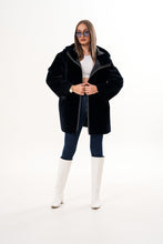Load image into Gallery viewer, The Portofino Black Reversible Shearling Women Jacket