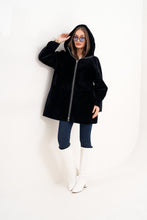 Load image into Gallery viewer, The Portofino Black Reversible Shearling Women Jacket