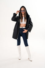 Load image into Gallery viewer, The Portofino Black Reversible Shearling Women Jacket