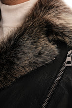 Load image into Gallery viewer, The Cortina Black Shearling Leather Men Jacket