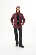Load image into Gallery viewer, The Sierra Burgundy Leather Women Jacket