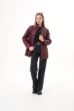 Load image into Gallery viewer, The Sierra Burgundy Leather Women Jacket