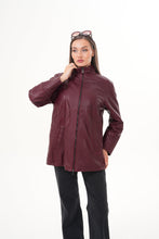 Load image into Gallery viewer, The Sierra Burgundy Leather Women Jacket