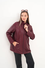 Load image into Gallery viewer, The Sierra Burgundy Leather Women Jacket