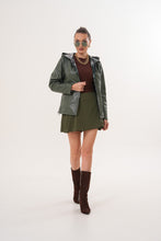 Load image into Gallery viewer, The Avelyn Reversible Olive Green Leather Women Jacket