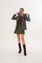 Load image into Gallery viewer, The Avelyn Reversible Olive Green Leather Women Jacket
