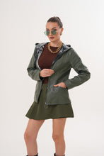 Load image into Gallery viewer, The Avelyn Reversible Olive Green Leather Women Jacket