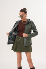 Load image into Gallery viewer, The Avelyn Reversible Olive Green Leather Women Jacket
