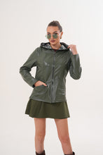 Load image into Gallery viewer, The Avelyn Reversible Olive Green Leather Women Jacket