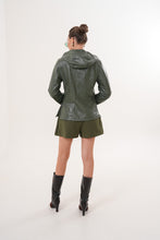 Load image into Gallery viewer, The Avelyn Reversible Olive Green Leather Women Jacket