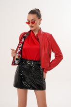 Load image into Gallery viewer, The Elvaris Reversible Red Leather Women Jacket