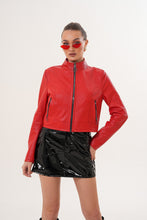 Load image into Gallery viewer, The Elvaris Reversible Red Leather Women Jacket
