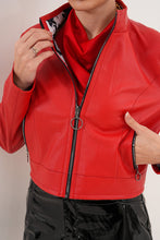 Load image into Gallery viewer, The Elvaris Reversible Red Leather Women Jacket