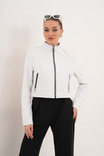 Load image into Gallery viewer, The Elvaris Reversible White Leather Women Jacket
