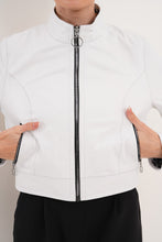 Load image into Gallery viewer, The Elvaris Reversible White Leather Women Jacket