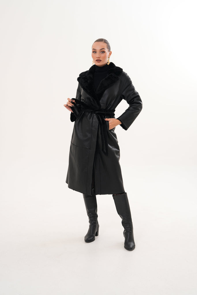 The Emilia Reversible Shearling Leather Women Jacket