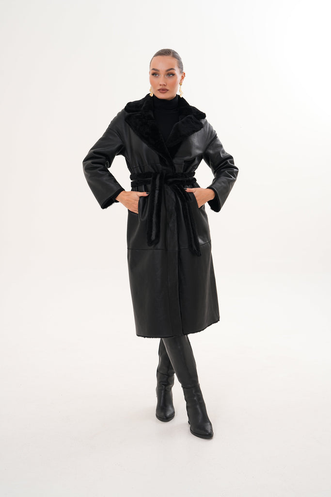 The Emilia Reversible Shearling Leather Women Jacket