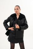 The Ava Reversible Shearling Leather Women Jacket