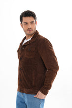 Load image into Gallery viewer, The Azzuro Suede Brown Leather Jacket