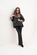 Load image into Gallery viewer, The Duchess Shearling Brown Leather Women Hooded Jacket