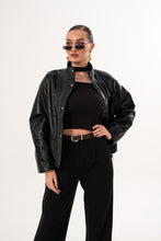 Load image into Gallery viewer, The Vesper Black Leather Women Jacket