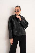 Load image into Gallery viewer, The Vesper Black Leather Women Jacket