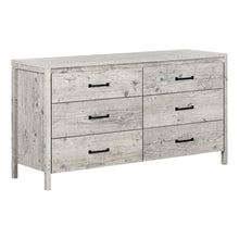 Load image into Gallery viewer, Modern Washed Pine 6 Drawer Double Dresser