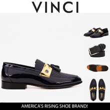 Load image into Gallery viewer, The Imperial Navy Blue &amp; Gold Leather Men Dress Shoe