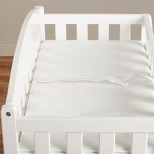 Load image into Gallery viewer, Modern White Wooden Baby Changing Table with Safety Rail Pad and Strap