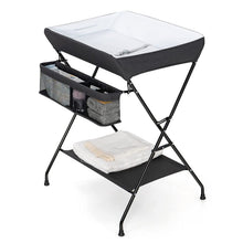 Load image into Gallery viewer, Black Folding  Wide Nursery Diaper Baby  Changing Table