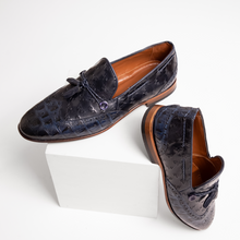 Load image into Gallery viewer, The Istanbul Navy Blue Leather Tassel Loafer Men Shoe