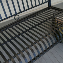 Load image into Gallery viewer, Wrought Iron Outdoor Patio 4-Ft Porch Swing in Black